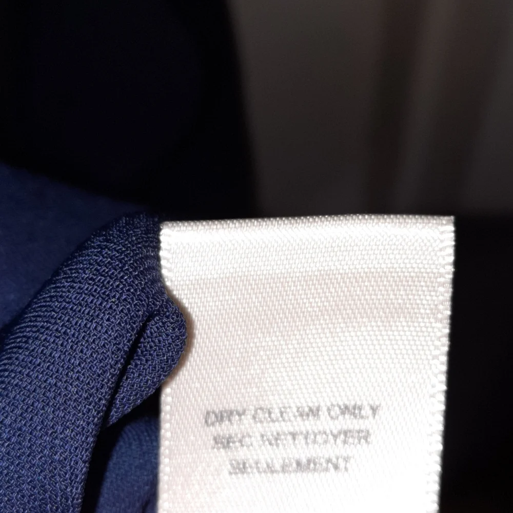 REBECCA TAYLOR Colorblock Shift Dress Rolled Cap Sleeves Navy Black Lavender 6 M - Picture 9 of 13